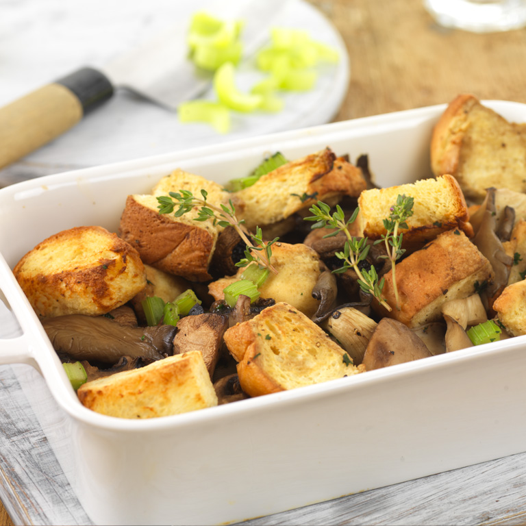 Wild Mushroom Brioche Bake