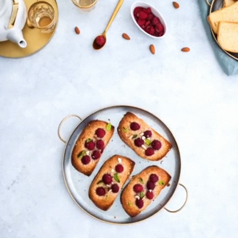 Tartines amandes-framboises