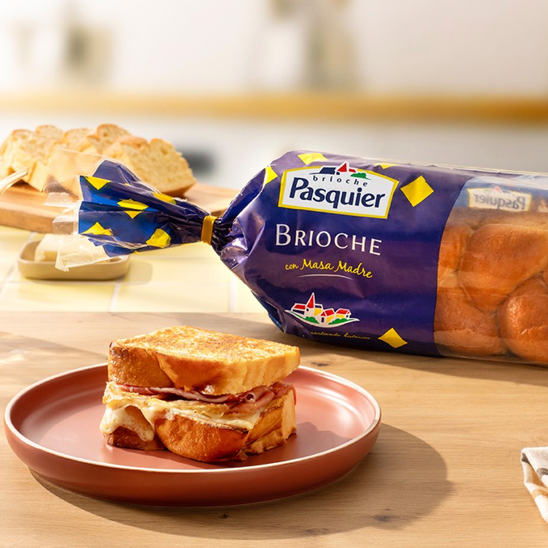 Sandwich Bikini con Brioche Trenzado