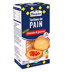 Tartines de pain céréales et graines