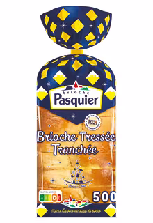 Brioche tressée tranchée