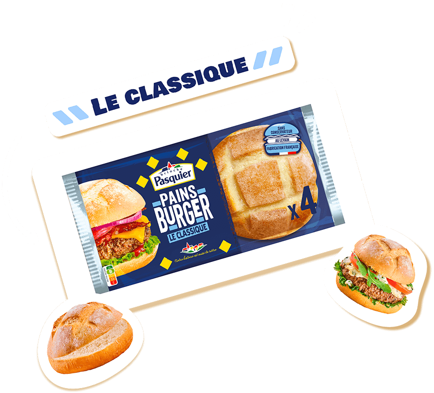 Brioche Pasquier Pains Burger « Le Classique »